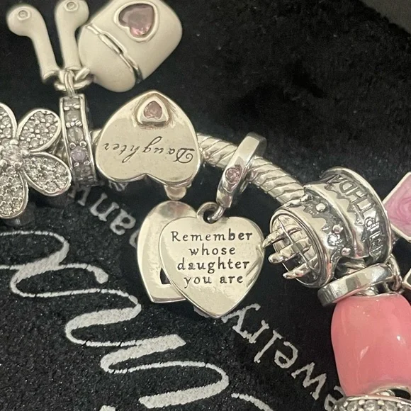 Linx Snake Chain Bracelet with Daughter and 13th Birthday Themed Charms - Picture 7 of 9